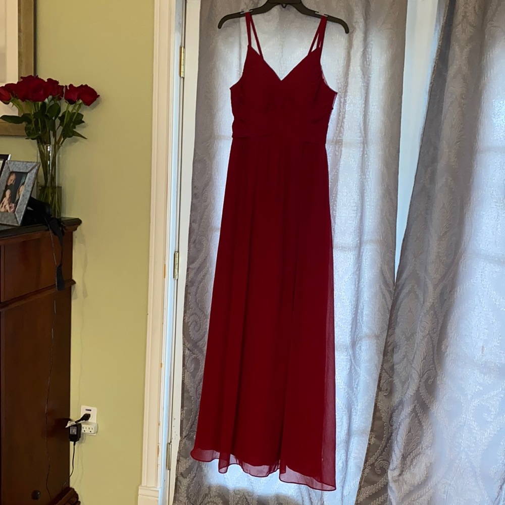 Wine Colored Azazie Bridesmaid Dress.  Size 4!